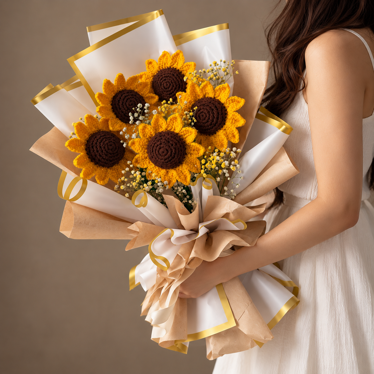 Crochet Sunflower Bouquet
