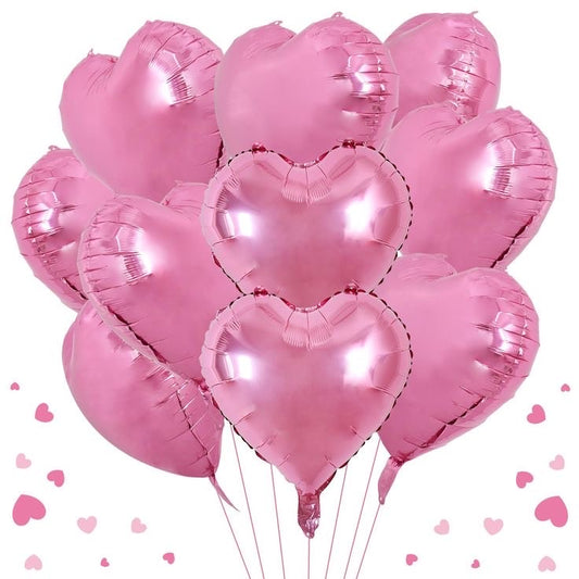 Pink Heart Helium Balloons (Set of 5)